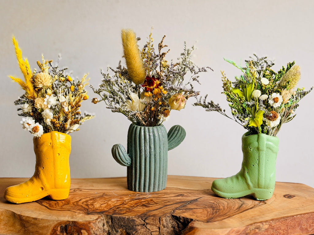 Cactus Vase & Forever Florals