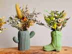 Cactus Vase & Forever Florals