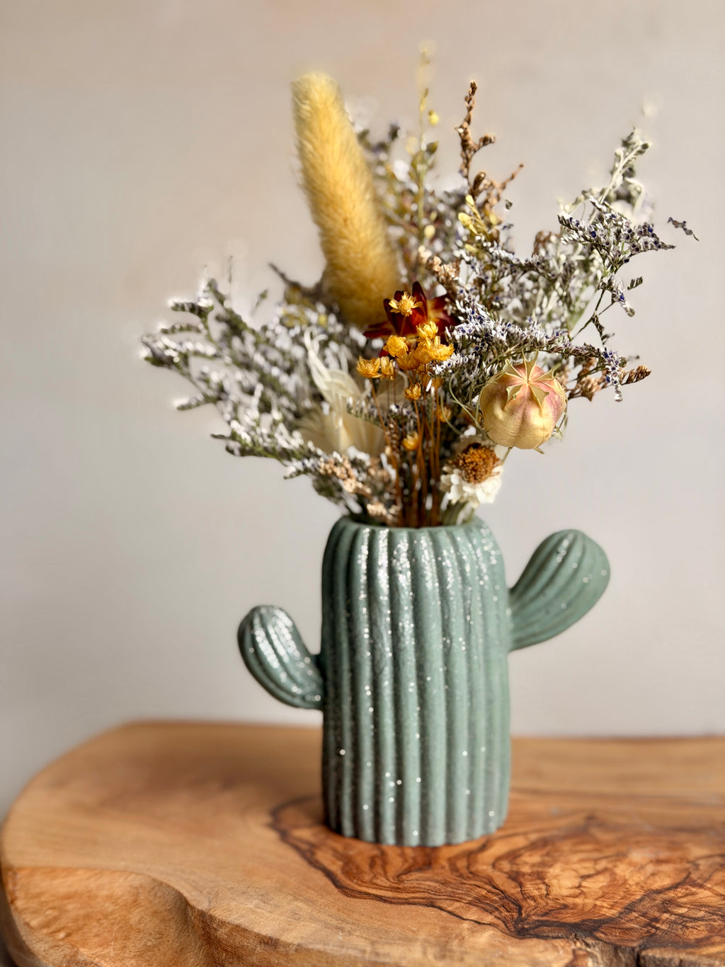 Cactus Vase & Forever Florals