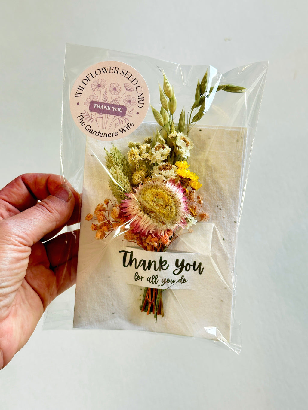 Thank you for all you do | Wildflower Seed Card + Bouquet