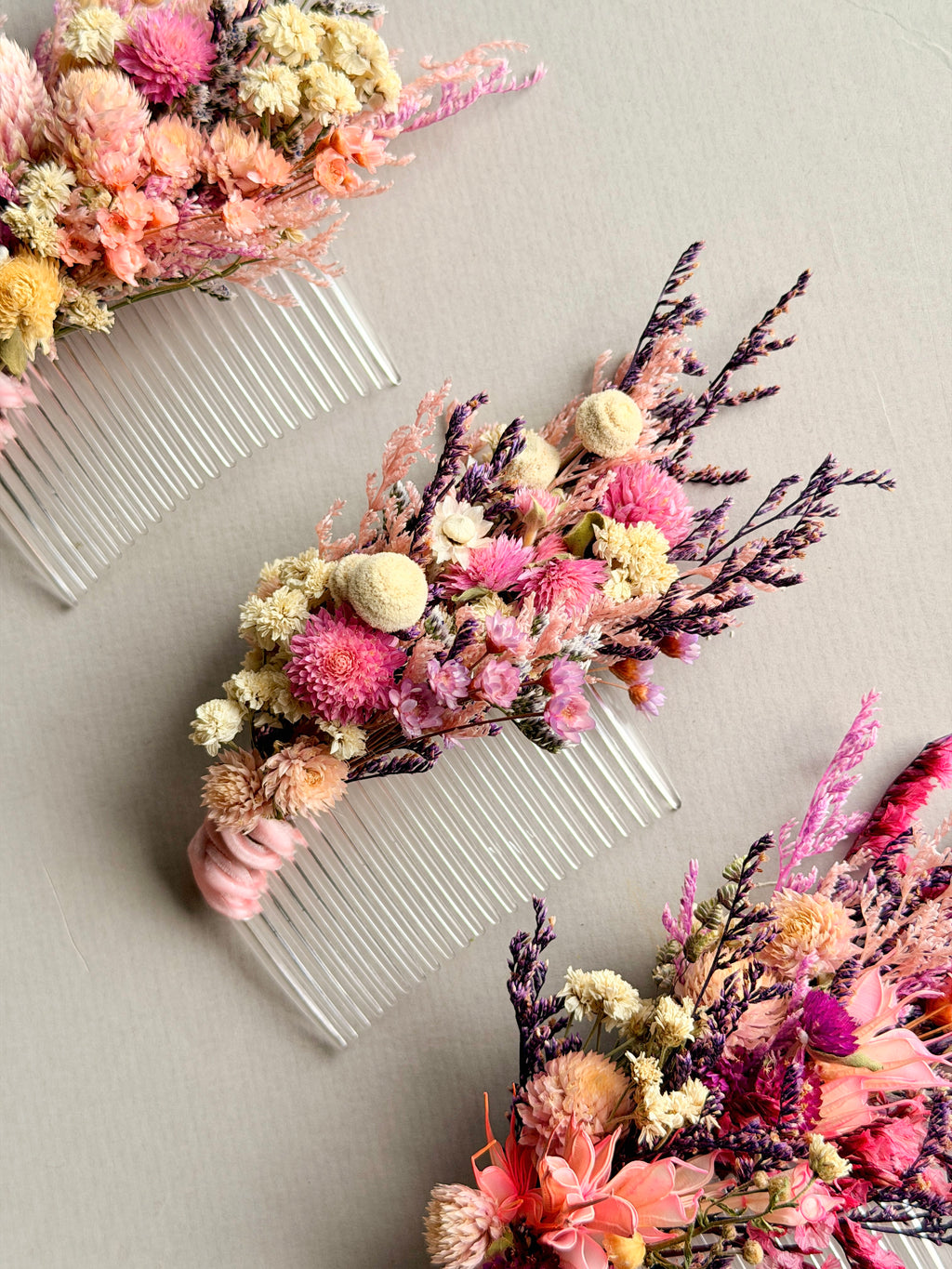 Dried Floral Hair Comb