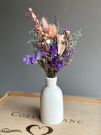 Textured Ceramic Vase & Forever Floral Arrangement