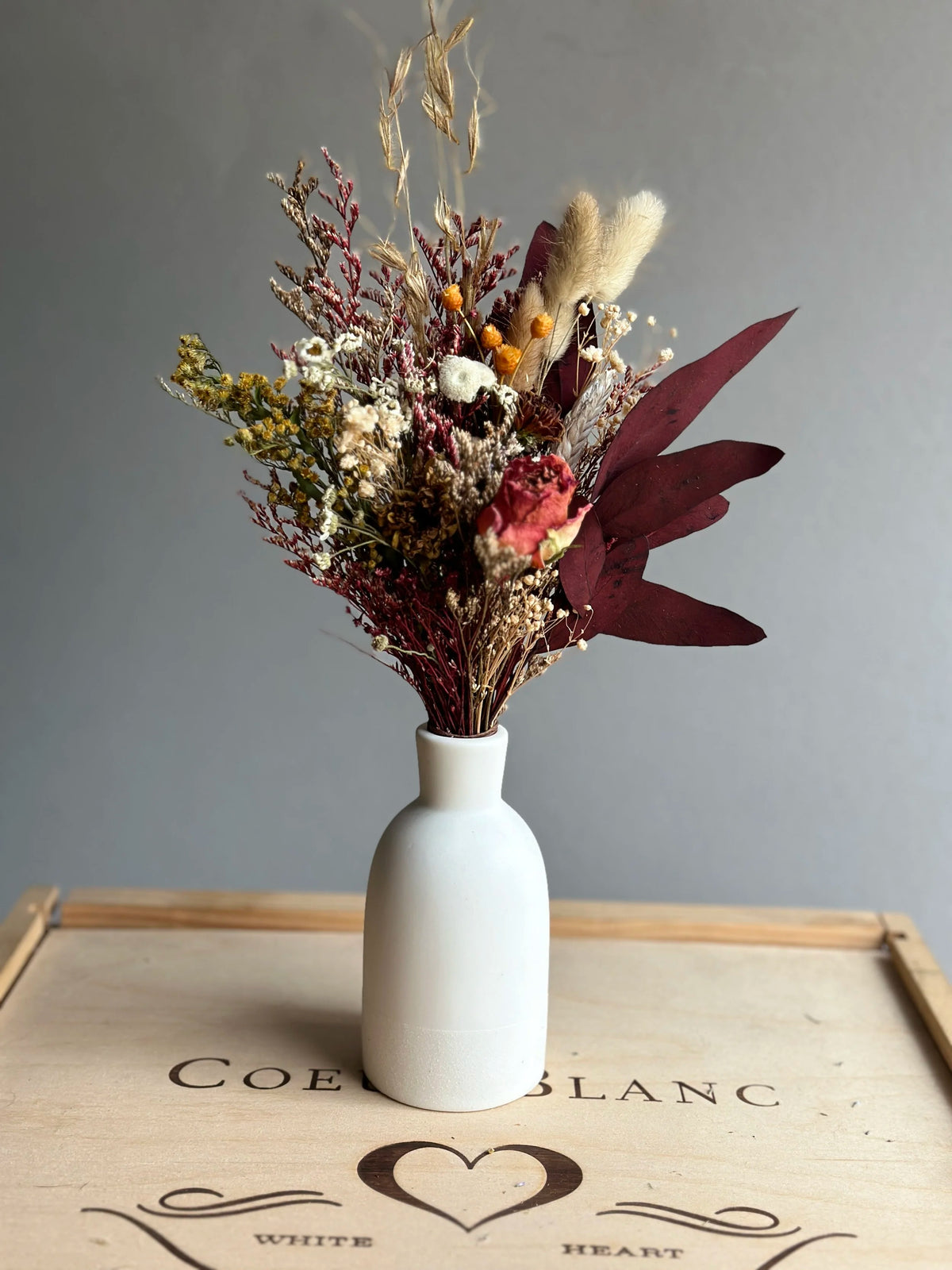 Textured Ceramic Vase & Forever Floral Arrangement