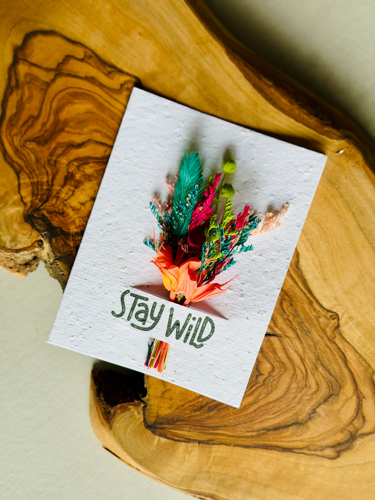 Stay Wild | Wildflower Seed Card + Bouquet