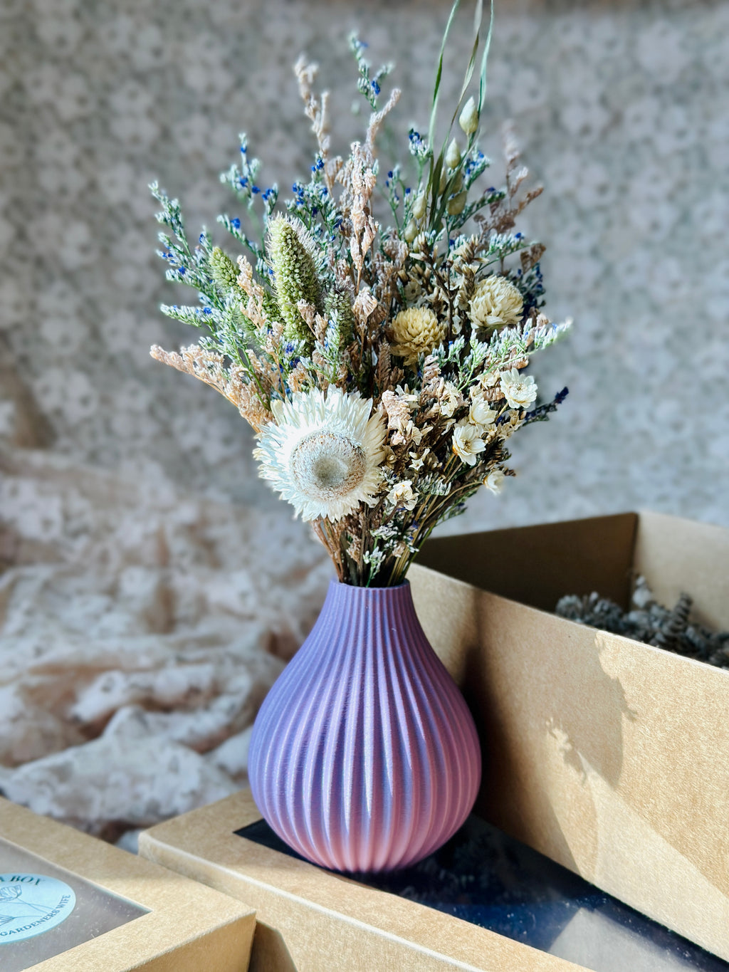 Bouquet in a Box — Forever Florals + Eco-Friendly Vase