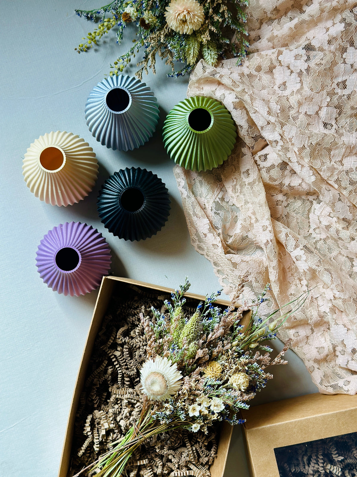 Bouquet in a Box — Forever Florals + Eco-Friendly Vase