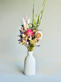 Textured Ceramic Vase & Forever Floral Arrangement