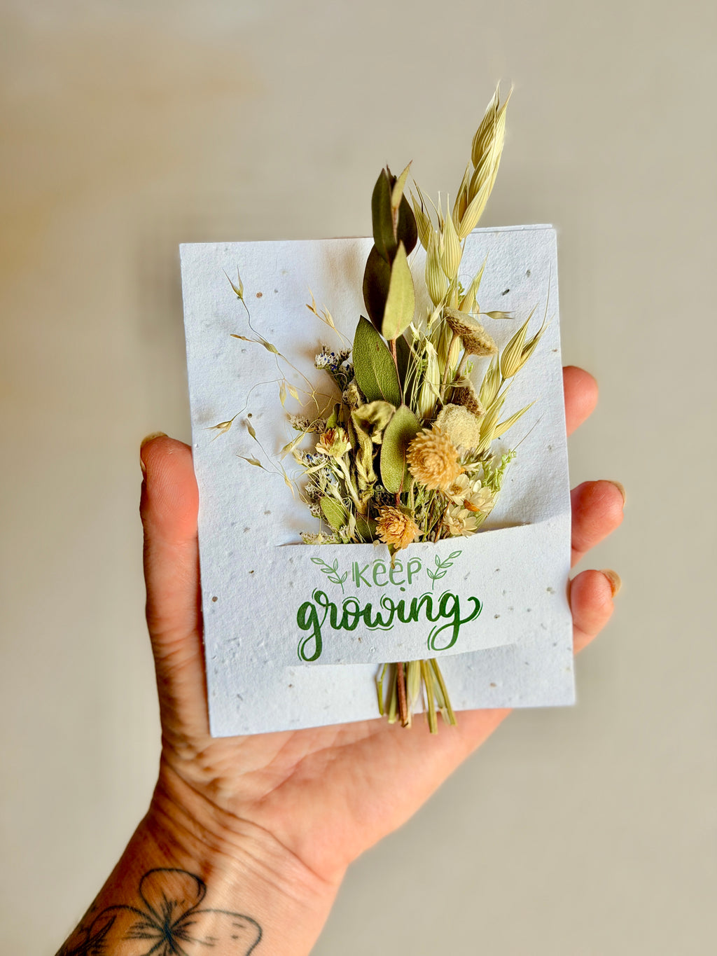 Keep Growing | Wildflower Seed Card + Bouquet