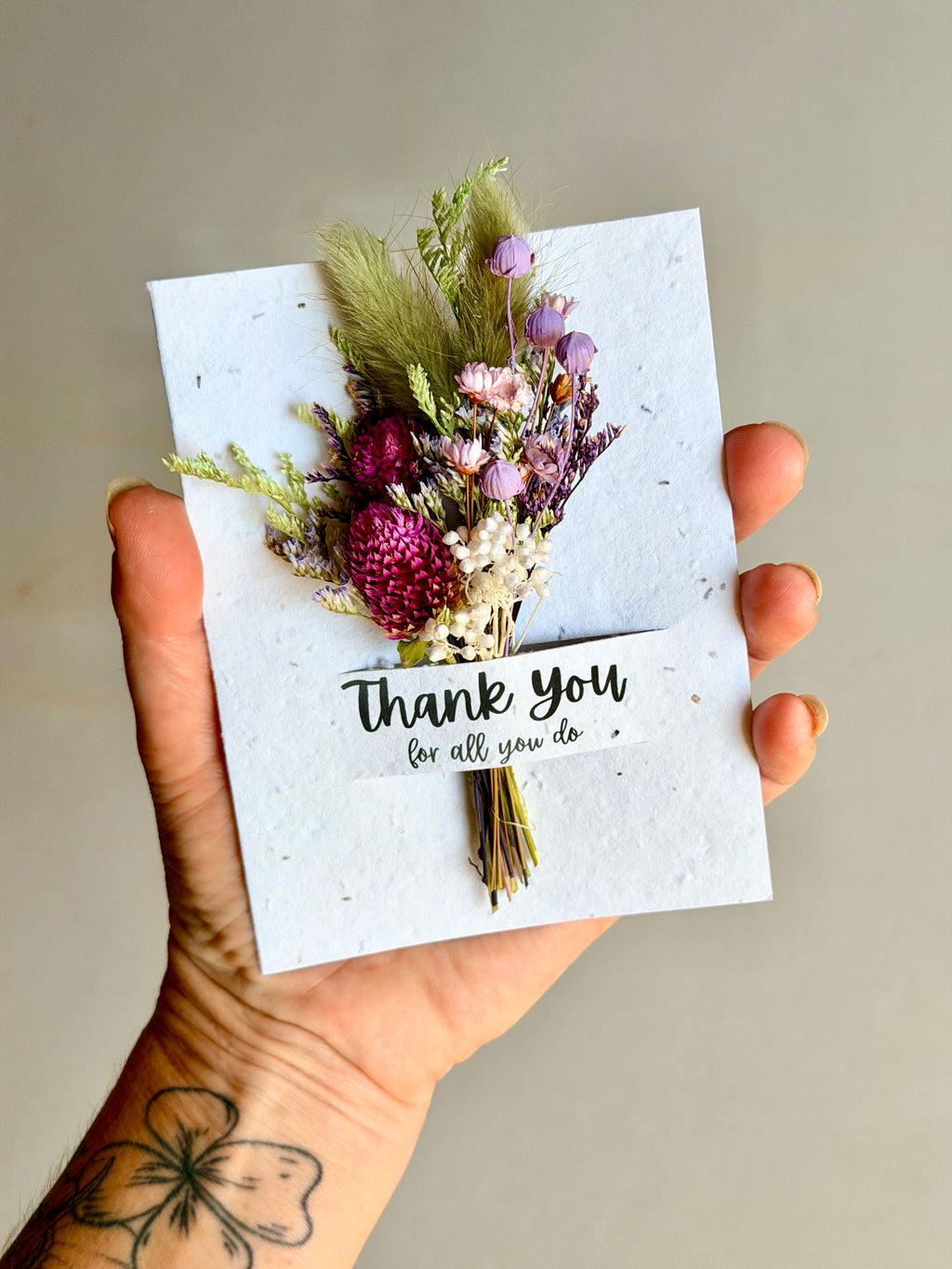 Thank you for all you do | Wildflower Seed Card + Bouquet