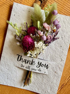 Thank you for all you do | Wildflower Seed Card + Bouquet