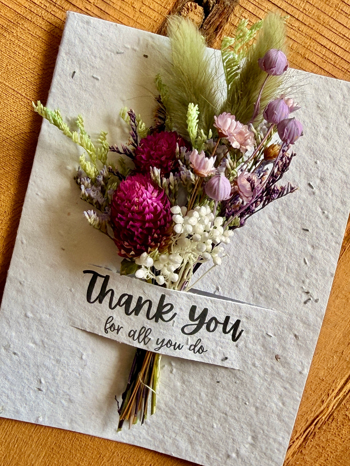 Thank you for all you do | Wildflower Seed Card + Bouquet