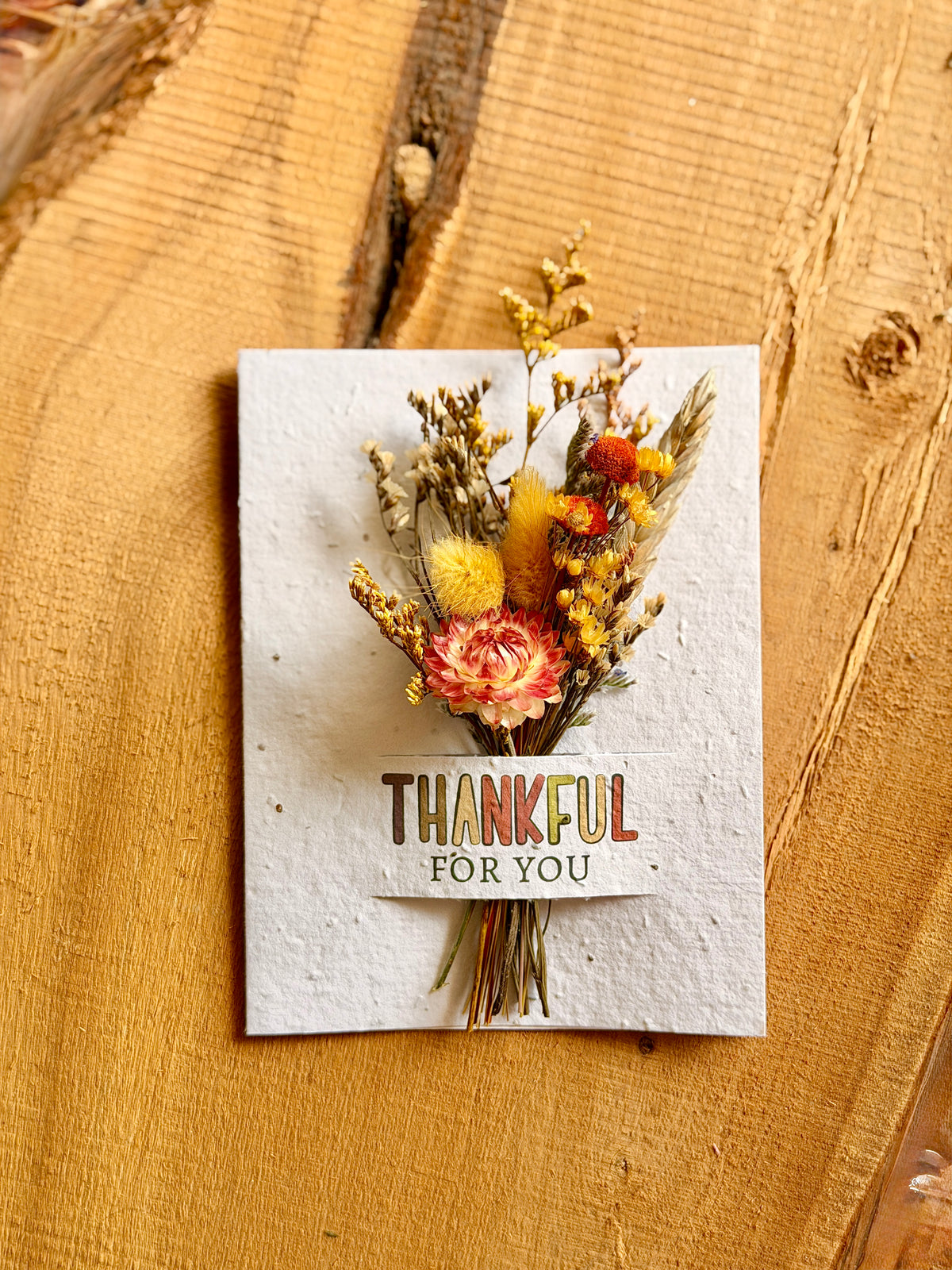 Thankful for you | Wildflower Seed Card + Bouquet