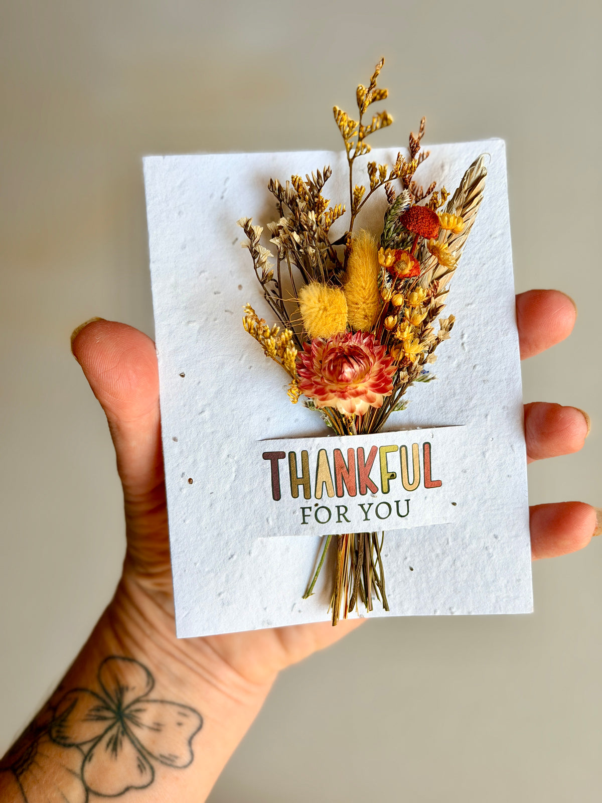 Thankful for you | Wildflower Seed Card + Bouquet