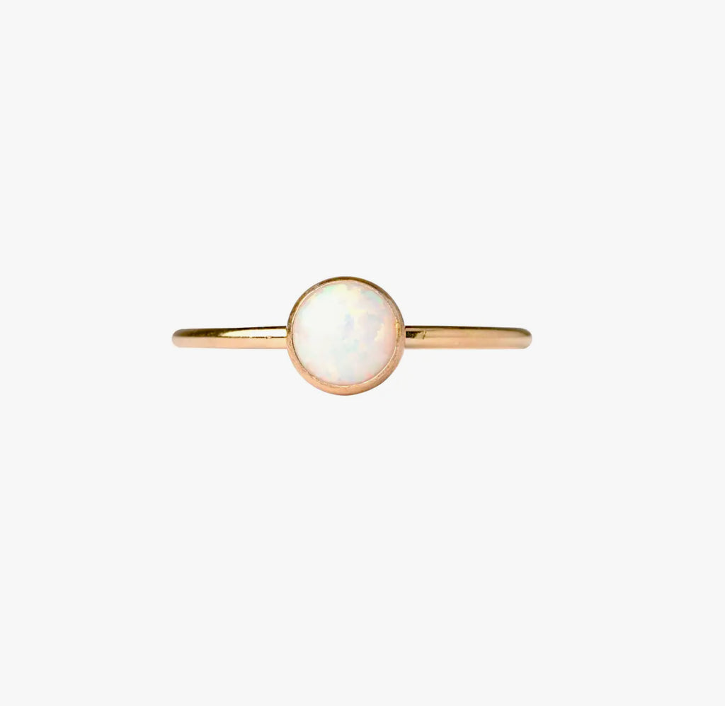 Serenity Stone: White Opal Ring