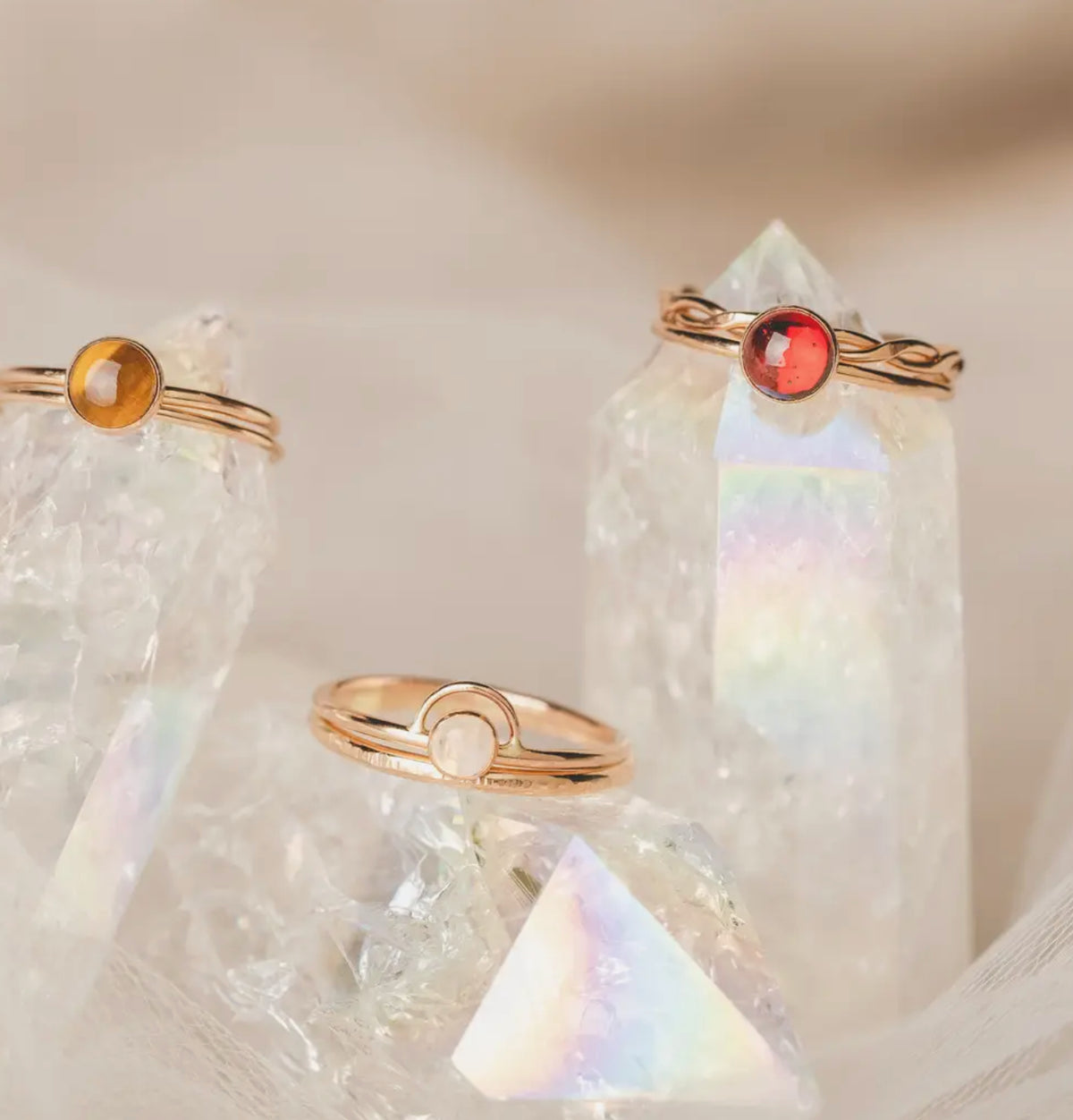 Feminine & Healing: Moonstone Sun Ring