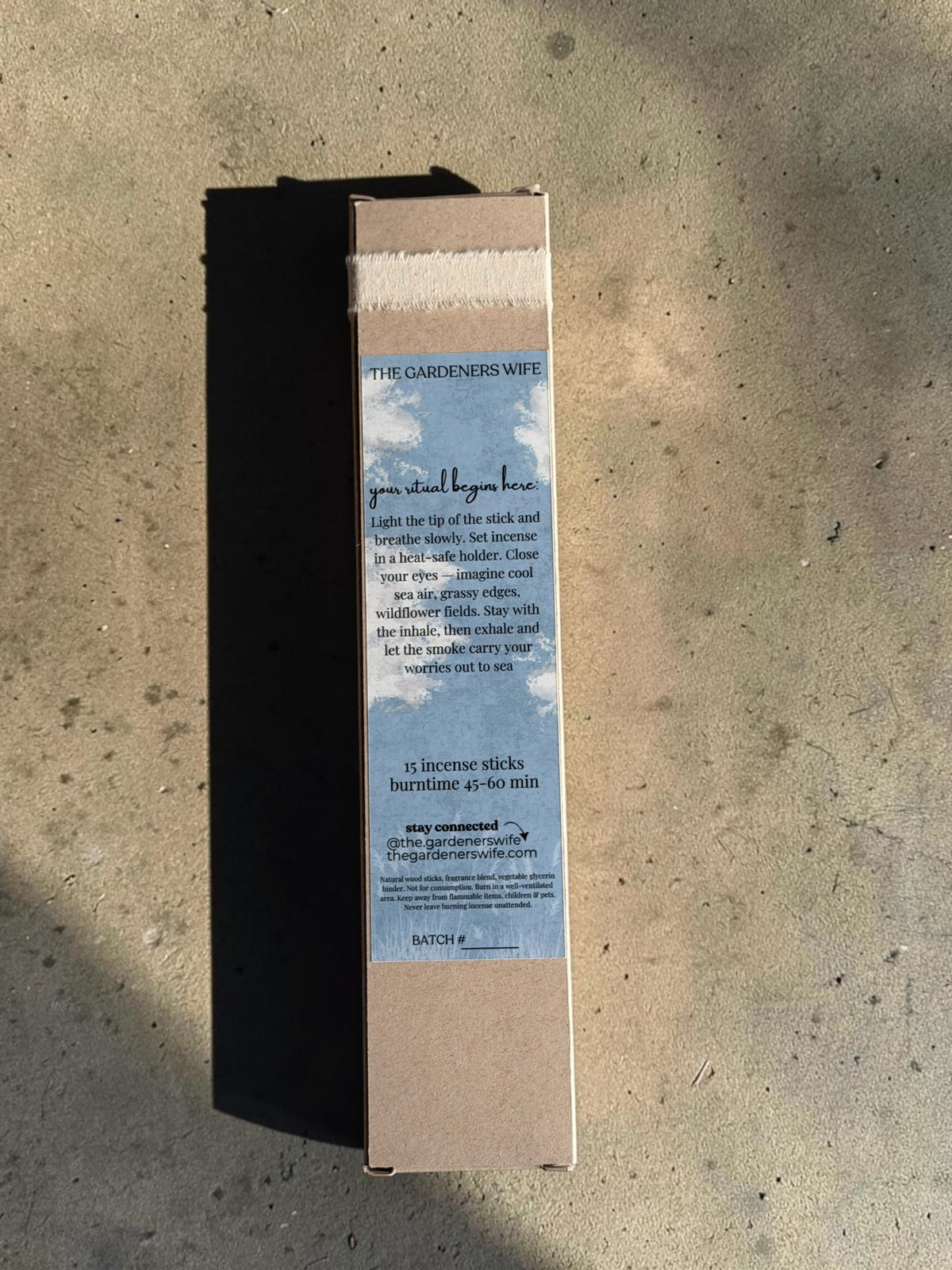 SEAFOAM & SMOKE Botanical Incense Sticks